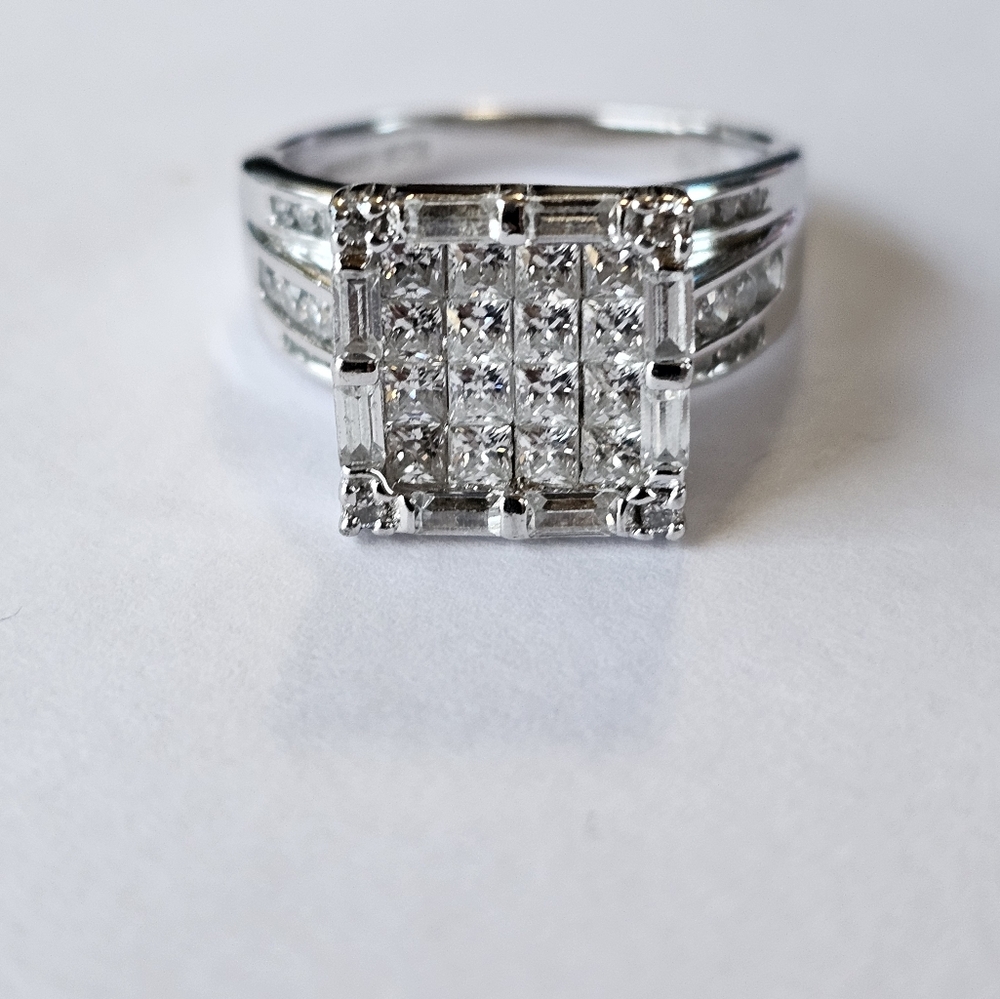 NOT FOR SALE JTV 2.37ctw High Grade CZ Invisible Set Platineve®Ring - Picture 3 of 17